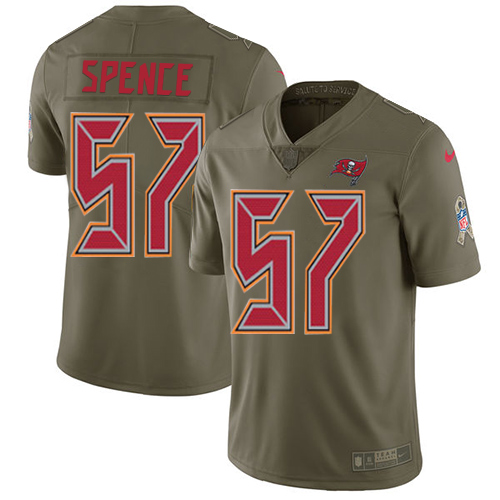 Nike Buccaneers #57 Noah Spence Olive Men's Stitched NFL Limited Salute to Service Jersey